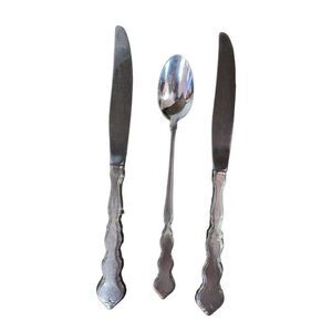 Oneida Valerie Distinction Deluxe HH Stainless Flatware 3 Piece Set Vintage Lot